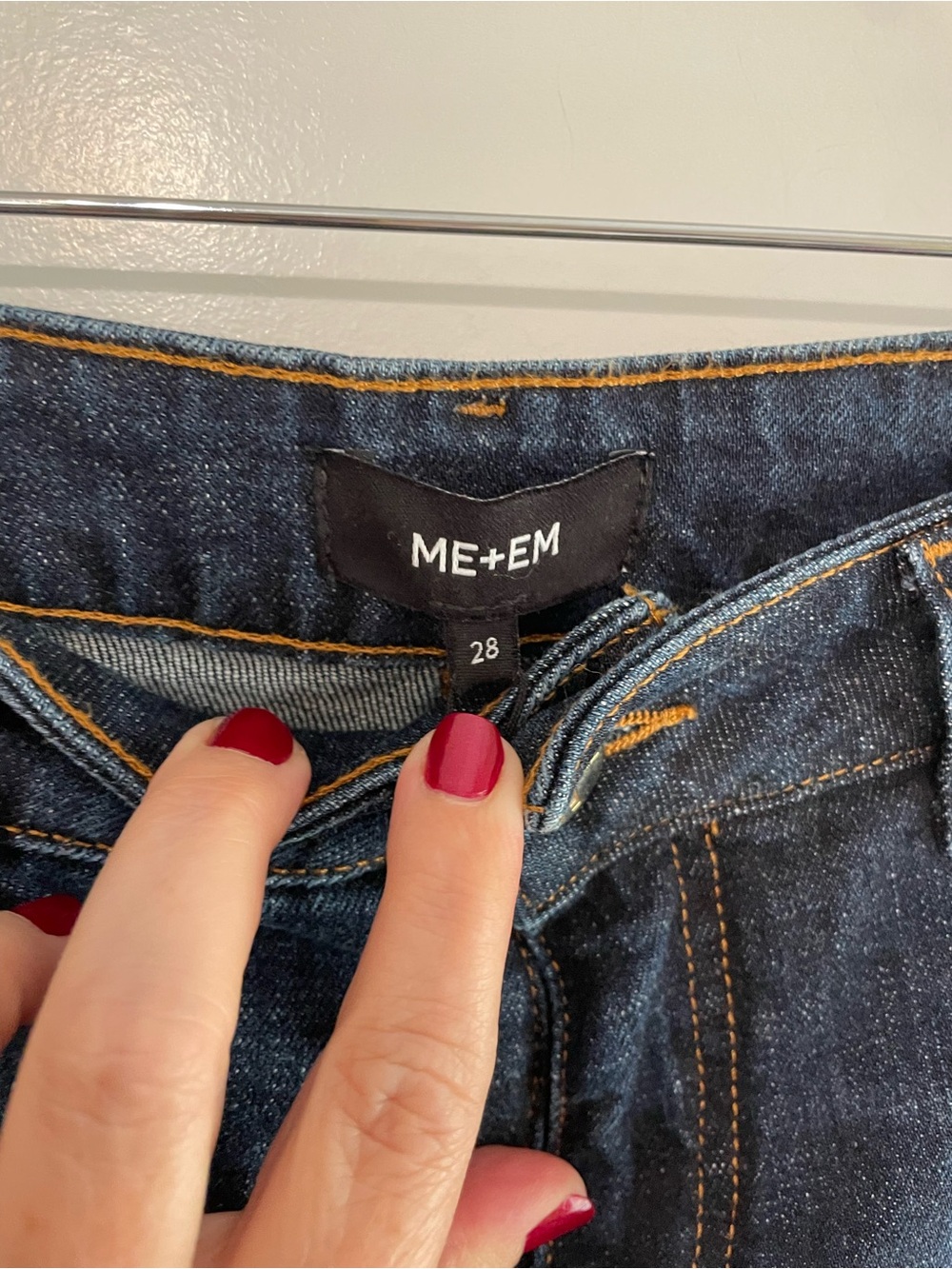 ME+EM Mid Rise Kick Flare jeans in a Dark Blue Wash Size 28 - Picture 5 of 7